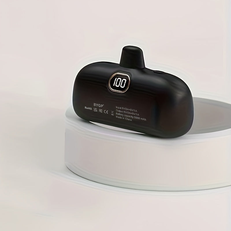 BYGP 5000mAh Mini Portable Charger, Ultra-Compact Battery Pack Travel Portable Phone Charger Compatible For IPhone 15/14/13/12 Pro Max/iPad Pro/Samsung Android Etc, Emergency Power Pocket Charging Bank, USB Phone Backup Batte