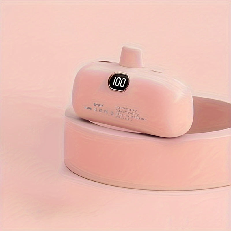 BYGP 5000mAh Mini Portable Charger, Ultra-Compact Battery Pack Travel Portable Phone Charger Compatible For IPhone 15/14/13/12 Pro Max/iPad Pro/Samsung Android Etc, Emergency Power Pocket Charging Bank, USB Phone Backup Batte