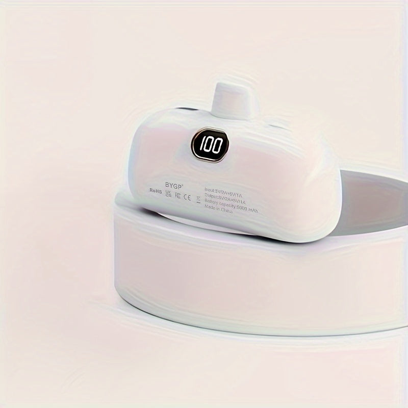 BYGP 5000mAh Mini Portable Charger, Ultra-Compact Battery Pack Travel Portable Phone Charger Compatible For IPhone 15/14/13/12 Pro Max/iPad Pro/Samsung Android Etc, Emergency Power Pocket Charging Bank, USB Phone Backup Batte